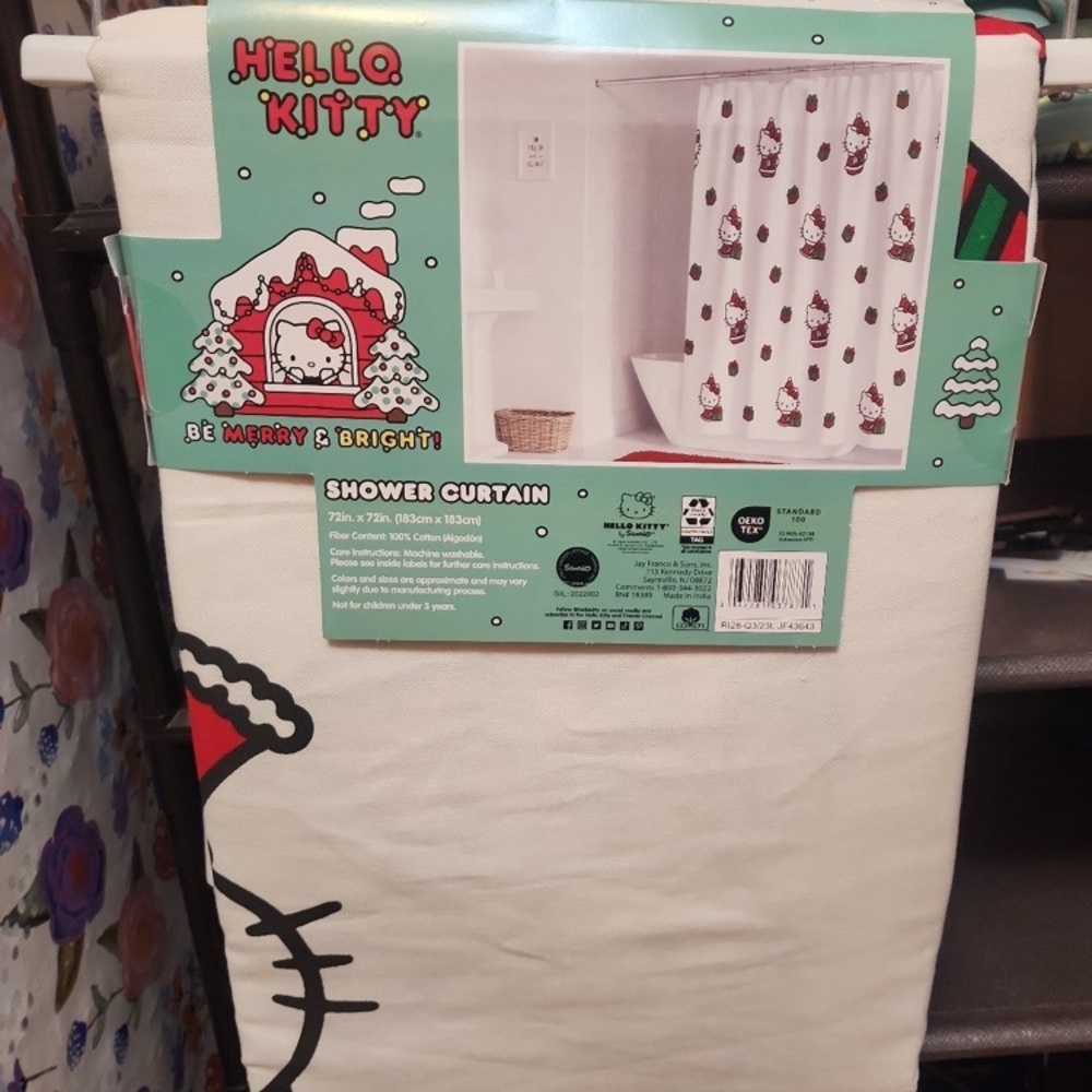 FIRST REASONABLE OFFER GETS IT Hello Kitty Christmas Shower Curtain